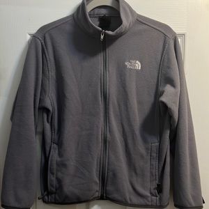 girls large/grey north face jacket